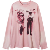 Morphed Graphic Long Sleeve Top — vista posteriore
