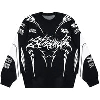 Moto Gothic Knitted Sweatshirt — vista frontale