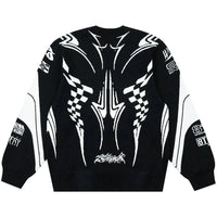 Moto Gothic Knitted Sweatshirt — vista laterale