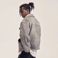 Multi Pocket Suede Cargo Zip Up Jacket — in alternativa