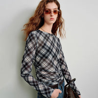 Multi Sheer Long Sleeve Mesh Top — vista completa