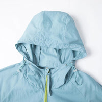 Multi Zip Lightweight Windbreaker Jacket Coat — vista frontale