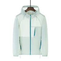 Multi Zip Lightweight Windbreaker Jacket Coat — vista laterale