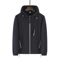 Multi Zip Lightweight Windbreaker Jacket Coat — vista posteriore