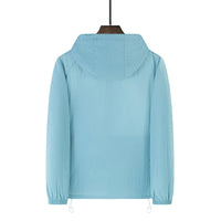 Multi Zip Lightweight Windbreaker Jacket Coat — vista completa