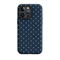 Navy Polka Dot MagSafe Case — vista completa