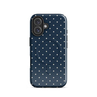 Navy Polka Dot MagSafe Case — vista frontale
