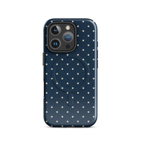 Y2K Navy Polka Dot MagSafe Case