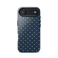 Y2K Navy Polka Dot MagSafe Case