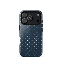 Y2K Navy Polka Dot MagSafe Case