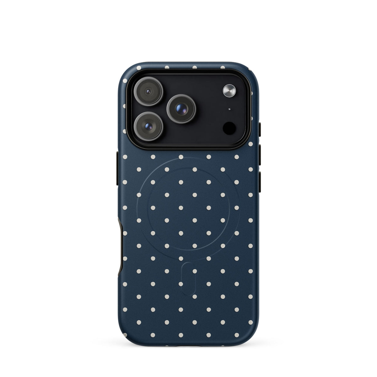 Y2K Navy Polka Dot MagSafe Case