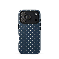 Y2K Navy Polka Dot MagSafe Case