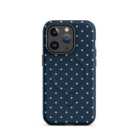 Navy Polka Dot MagSafe Case — vista laterale