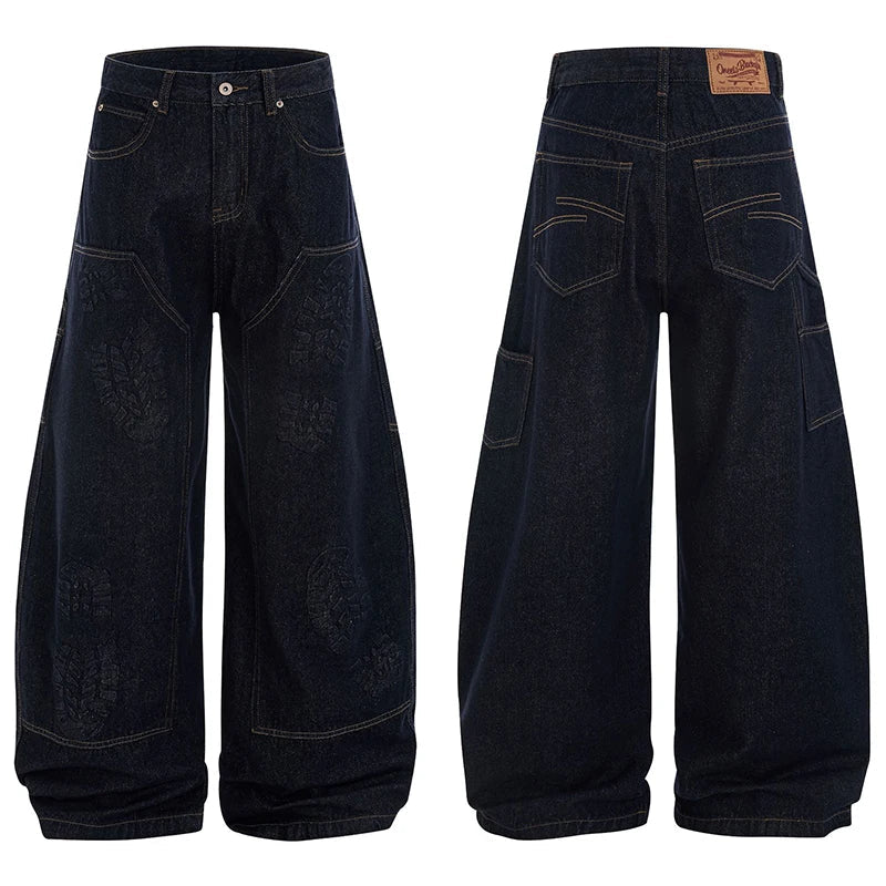 Niche Design Mens Denim Jeans — vista frontale