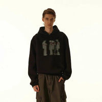 No Regrets Graphic Baggy Hoodie — dettaglio