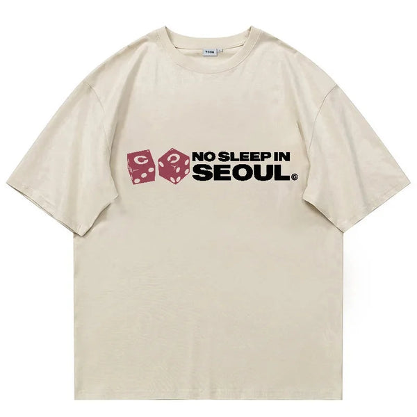 No Sleep In Seoul Graphic T Shirt — vista frontale