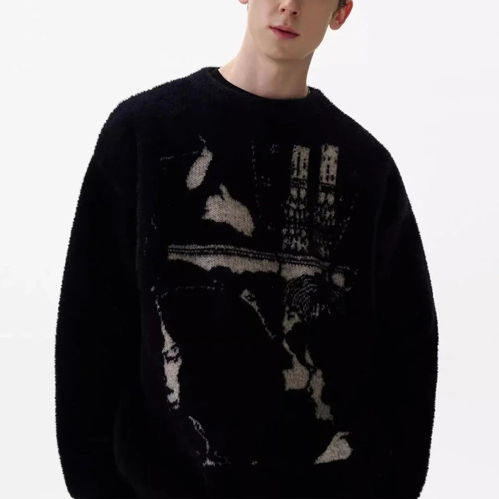 Noir Graphic Knitted Jumper — dettaglio