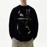 Y2K Noir Graphic Knitted Jumper