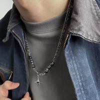 Obsidian Star Pendant Necklace — in alternativa