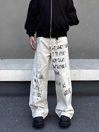 Off White Baggy Graphic Cargos — dettaglio