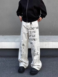Off White Baggy Graphic Cargos — dettaglio della stampa