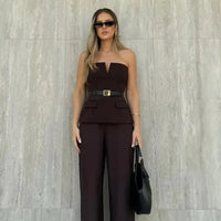 Old Money Bandeau Crop Tube Top — dettaglio del tessuto
