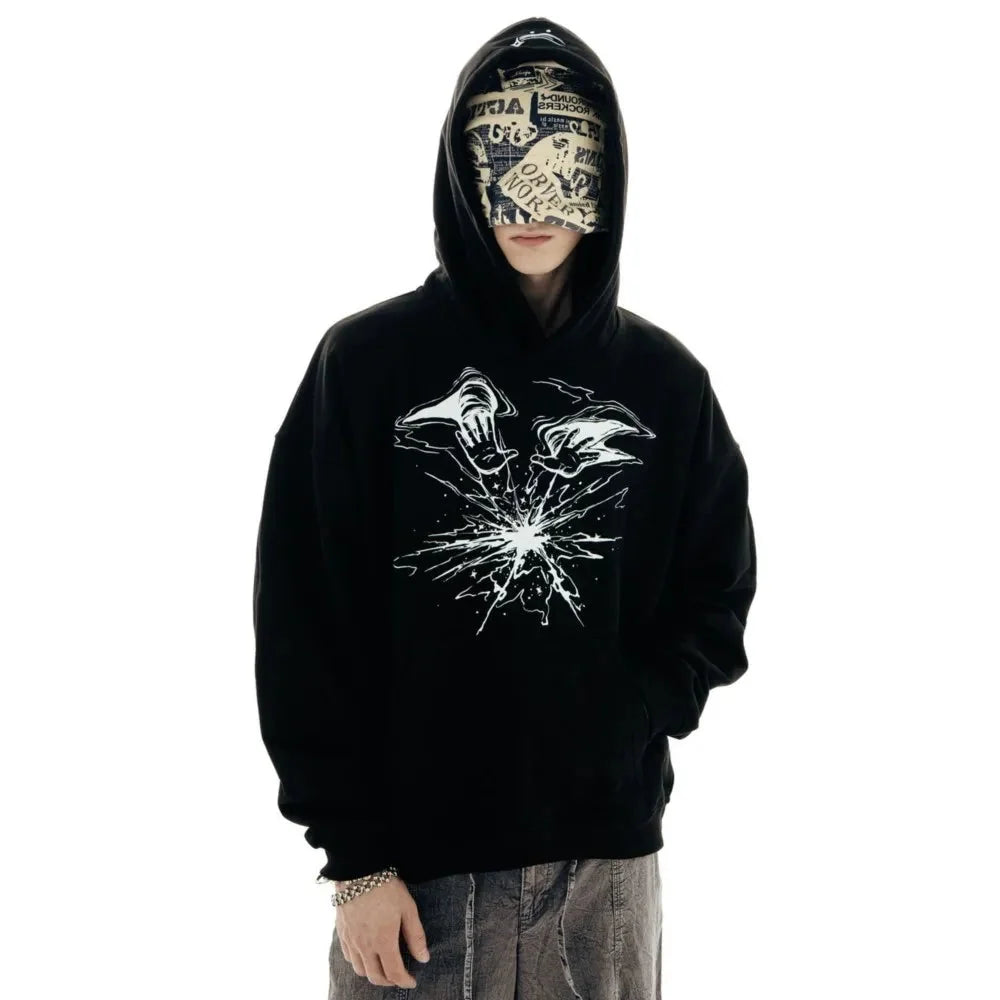 Omnipotent Power Print Graphic Hoodie — in alternativa