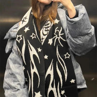 Omnipotent Star Knitted Shawl Scarf — dettaglio della stampa