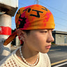 Y2K Orange Sunset Square Bandana