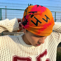 Orange Sunset Square Bandana — vista posteriore