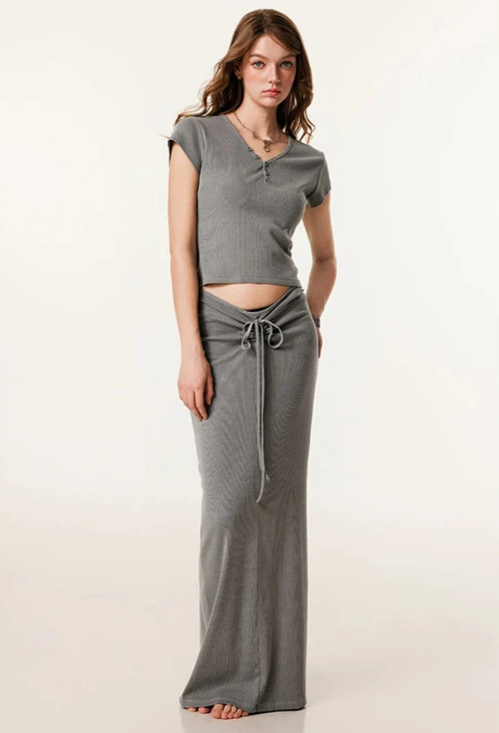 Origin 275gsm Essentials Maxi Skirt — dettaglio