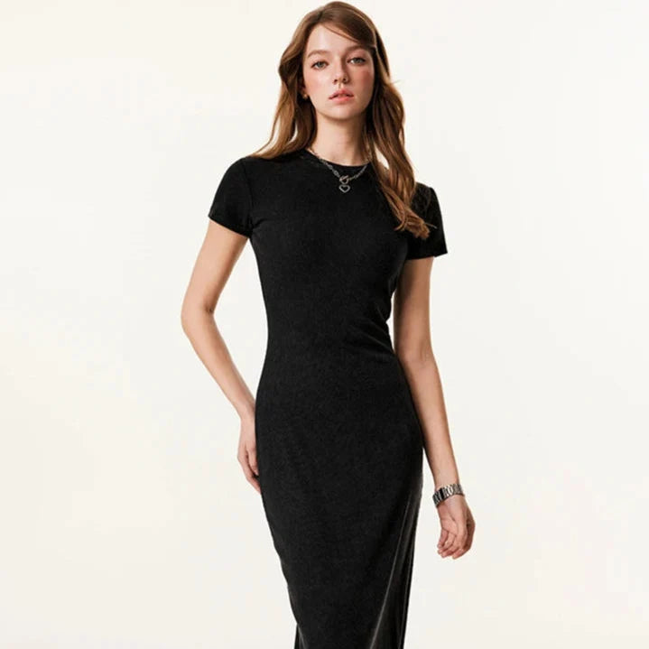 Origin 275gsm Essentials Midi Dress — vista frontale