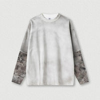 Origin 340gsm Essentials Desert Camo Mock Long Sleeve T Shirt — vista frontale