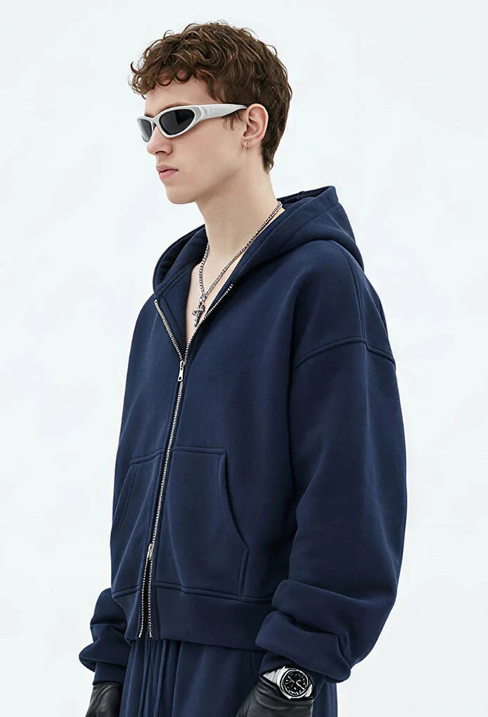 Origin 345gsm Boxy Fit Zip Up Hoodie — dettaglio