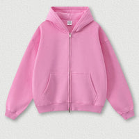 Origin 345gsm Boxy Fit Zip Up Hoodie — dettaglio della stampa