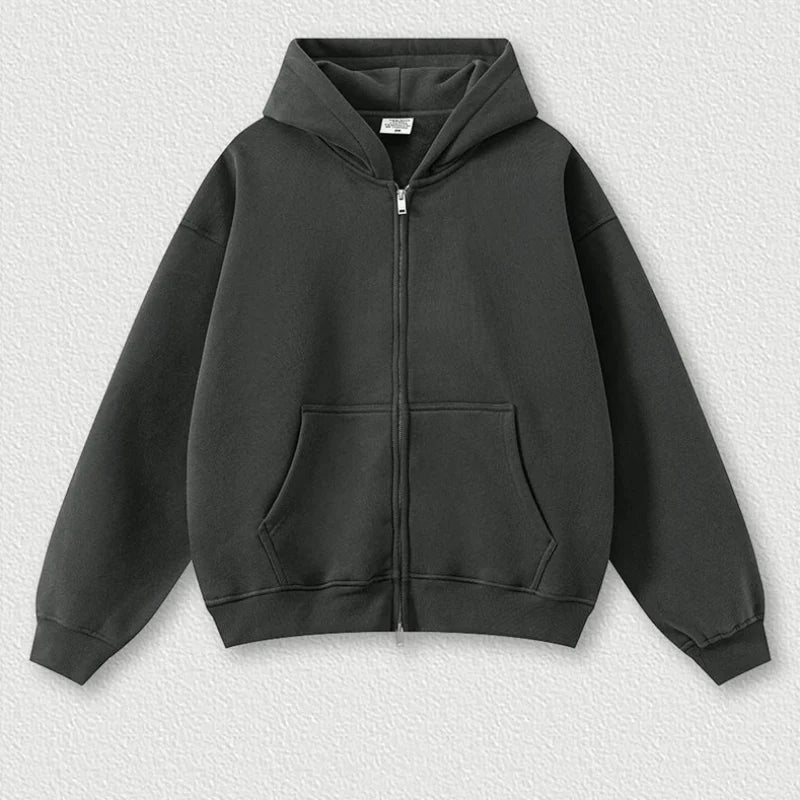 Origin 345gsm Boxy Fit Zip Up Hoodie — in alternativa