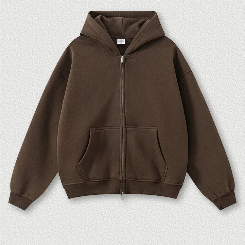 Origin 345gsm Boxy Fit Zip Up Hoodie — vista posteriore