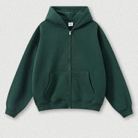 Origin 345gsm Boxy Fit Zip Up Hoodie — vista laterale