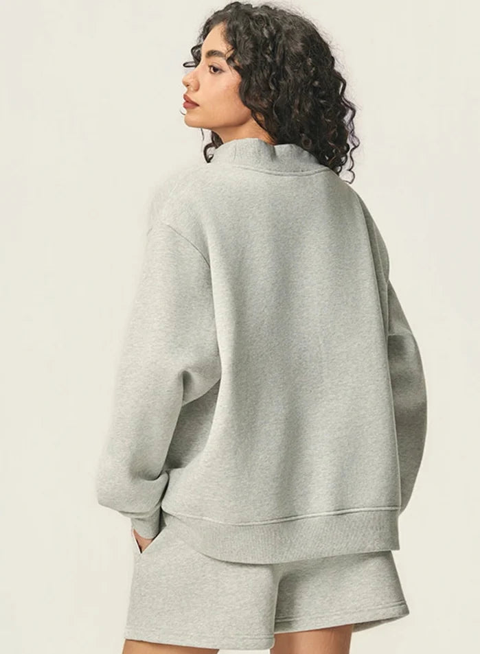 Origin 350gsm Boyfriend Fit Essentials Jumper — dettaglio del tessuto