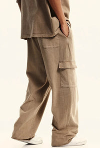 Origin 358gsm Essentials Cotton Cargo Trousers — vista posteriore