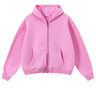 Y2K Origin 400gsm Essentials Retro Washed Boxy Fit Plain Zip Up Hoodie