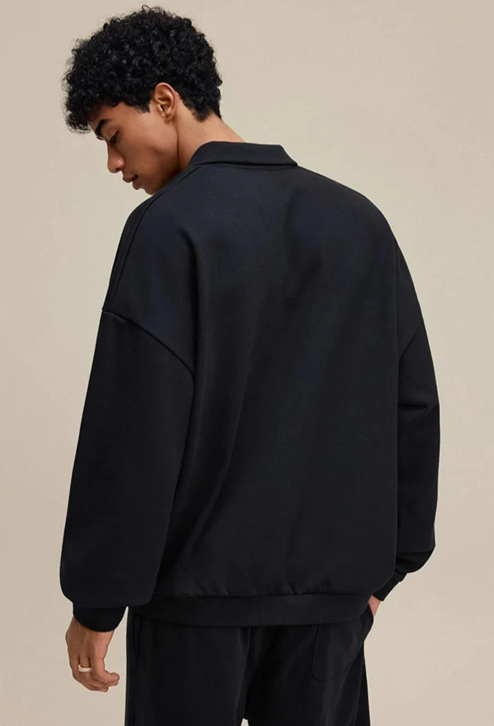 Origin 445gsm Essentials Loose Collar Jumper — vista laterale