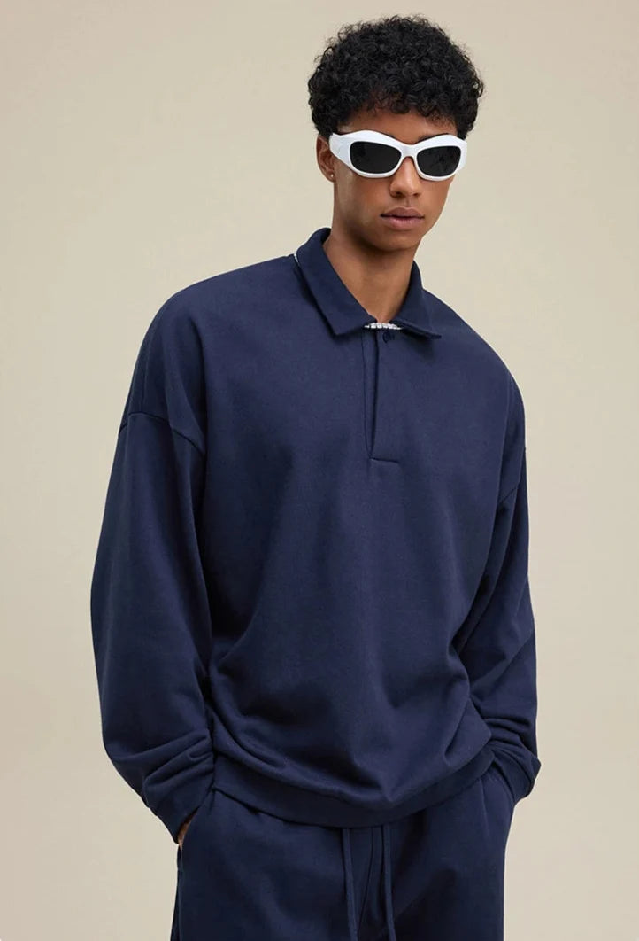 Origin 445gsm Essentials Loose Collar Jumper — vista posteriore