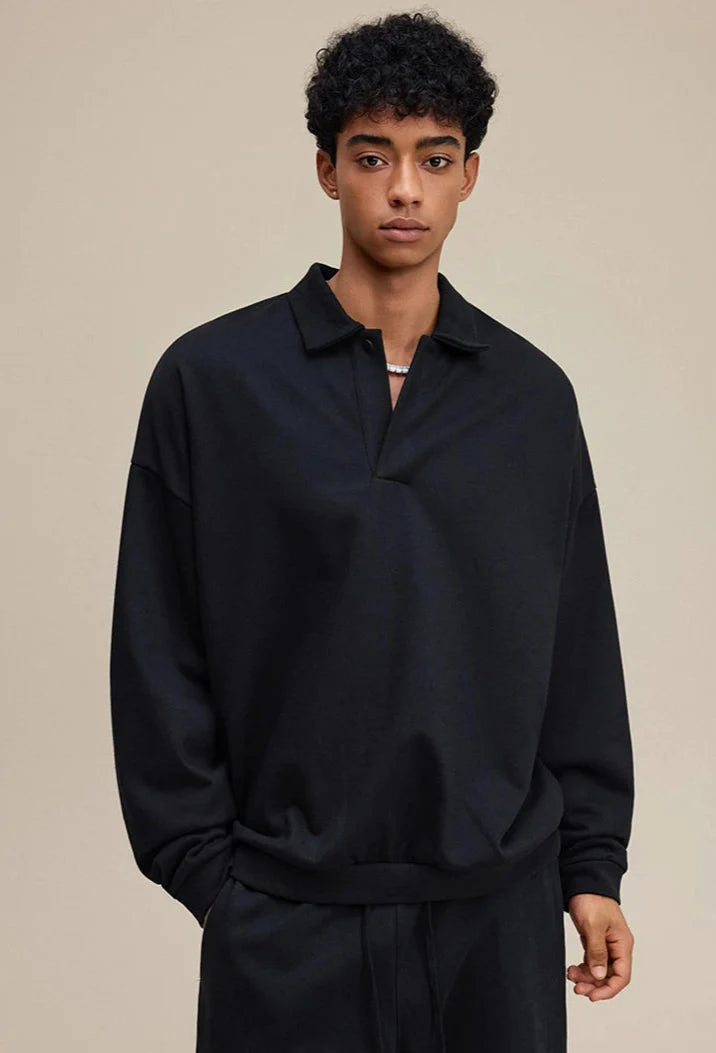 Origin 445gsm Essentials Loose Collar Jumper — vista frontale