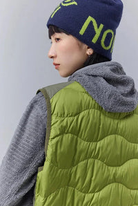 Outdoor Mountain Style Lightweight Down Vest Coat — dettaglio del tessuto