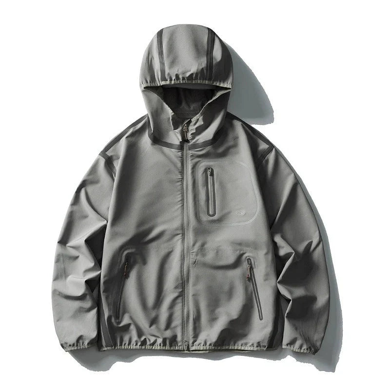 Outdoor Shell Lightweight Reflective Windbreaker Jacket — dettaglio