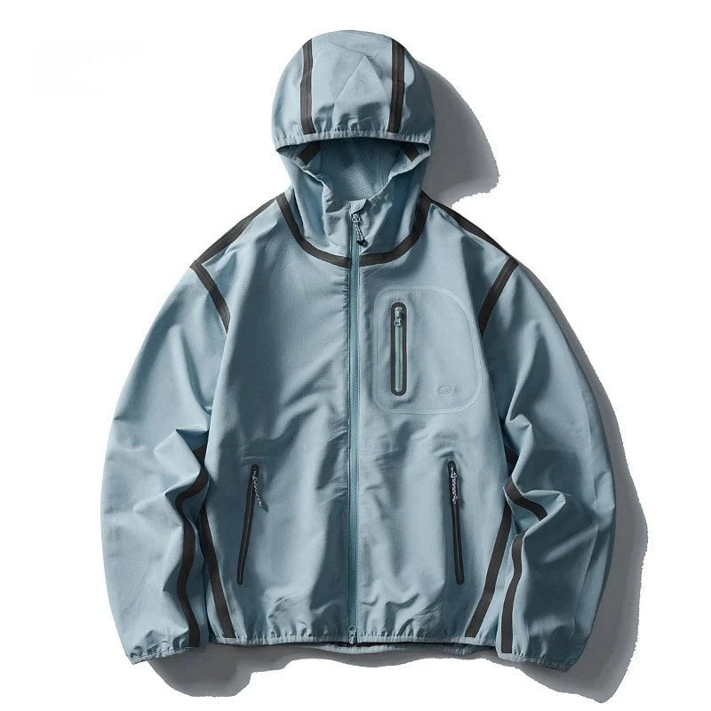 Outdoor Shell Lightweight Reflective Windbreaker Jacket — vista laterale