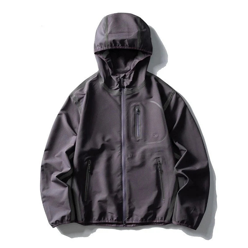 Outdoor Shell Lightweight Reflective Windbreaker Jacket — vista posteriore