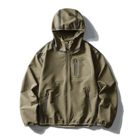 Outdoor Shell Lightweight Reflective Windbreaker Jacket — dettaglio della stampa