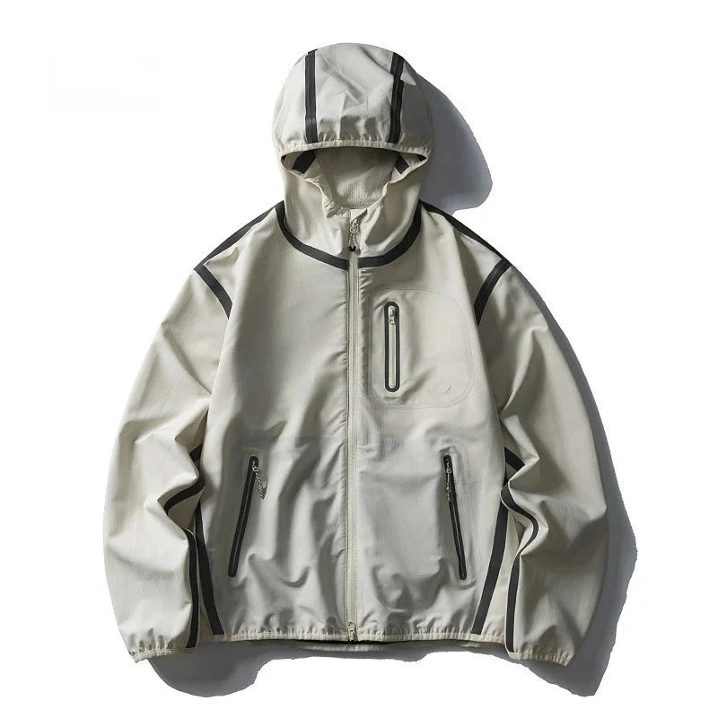 Outdoor Shell Lightweight Reflective Windbreaker Jacket — vista completa